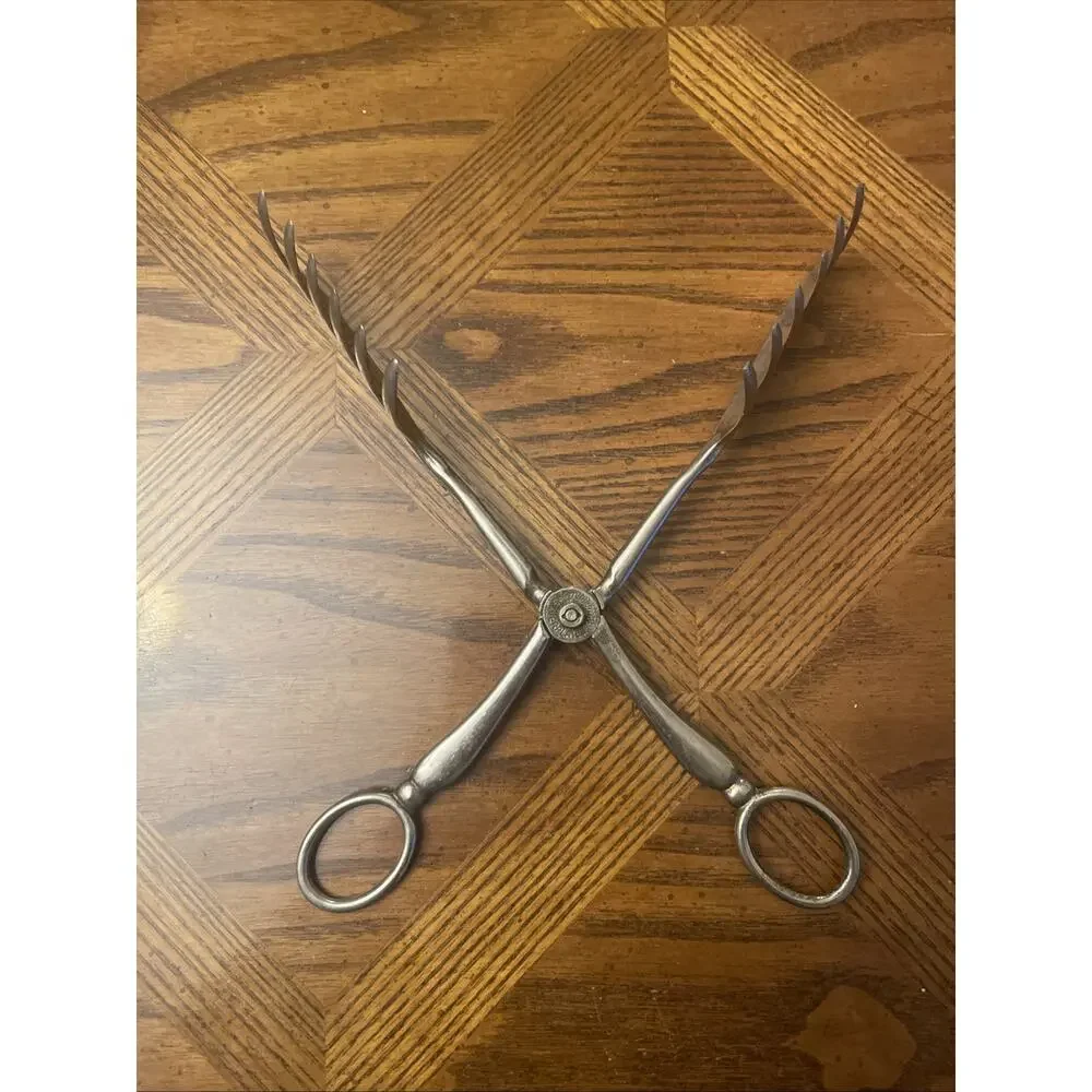 VTG Raimond Italy Scissor Style Silverplate Fork Salad Serving Tongs 9”